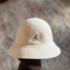 White Kangol Bermuda Bucket Hat